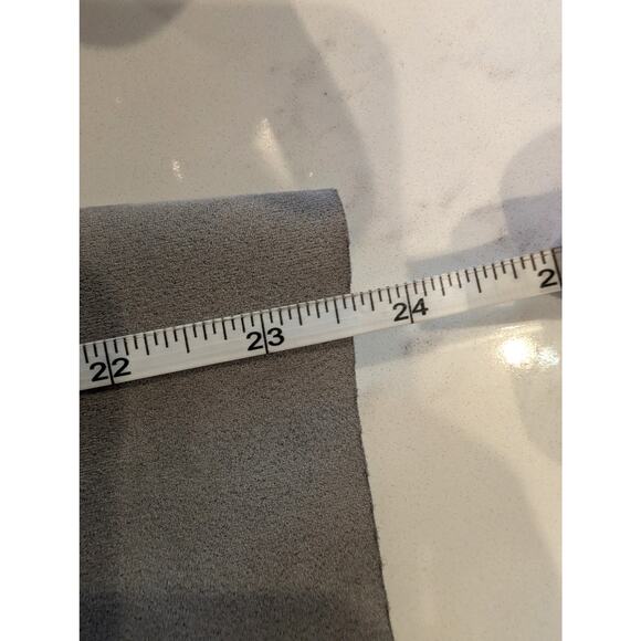 Joan Vass New York Taupe Faux Leather Open Front Blazer Jacket Sz S Long Sleeve - Picture 5 of 8